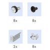 LogiLink Półka Rack 19 cali 1U Regulowana Głębokość 570 mm Perforowana Czarna do Szaf o Głębokości 800 mm SF0800B