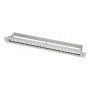 LogiLink 19-calowy panel krosowy Keystone, 24 porty, ekranowany, jasnoszary (RAL7035), 1U, do 24 modułów Keystone, 1 szt. (NK4073)