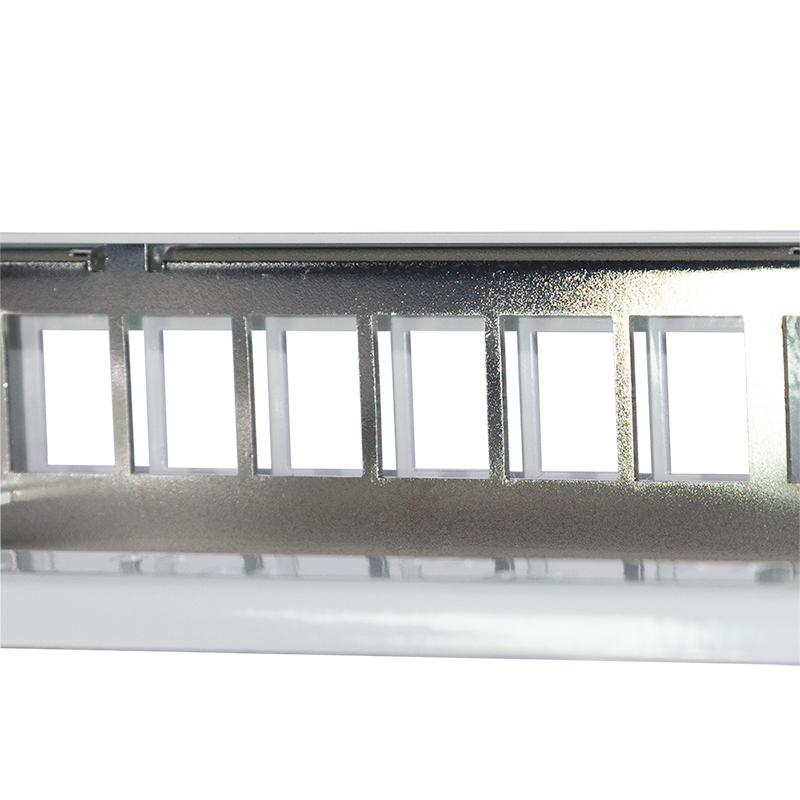 LogiLink 19-calowy panel krosowy Keystone, 24 porty, ekranowany, jasnoszary (RAL7035), 1U, do 24 modułów Keystone, 1 szt. (NK4073)