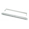 LogiLink 19-calowy panel krosowy Keystone, 24 porty, ekranowany, jasnoszary (RAL7035), 1U, do 24 modułów Keystone, 1 szt. (NK4073)