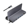 LogiLink UA0408 Stacja dokująca USB-C ze stojakiem na tablet, HDMI 4K@60Hz, 100W PD, Gigabit Ethernet, srebrna