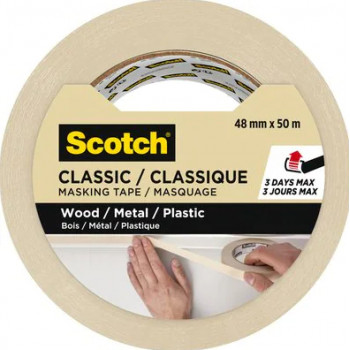 Taśma maskująca 3M Classic 2000 dla malarzy, beżowa, 48 mm x 50 m, certyfikat PEFC (CLASSIC-4850 PEFC)