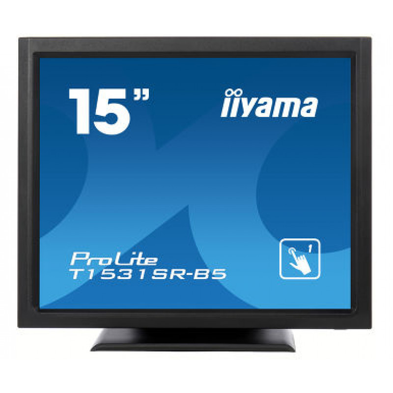 Iiyama ProLite T1531SR-B5 15 inch Monitor dotykowy LED - 1024 x 768, TN, HDMI/VGA/DisplayPort, głośniki, matowy czarny