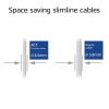 ACT Szary 0,25m LSZH S/FTP CAT6A Slimline kabel krosowy bez zaczepów z złączami RJ45 (DB7052)