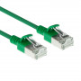 ACT Zielony kabel krosowy Slimline CAT6A S/FTP LSZH 0,25m z zatrzaskiem i złączami RJ45 (DB7752)