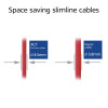ACT Czerwony 7 m LSZH S/FTP CAT6A Slimline kabel krosowy bez zaczepów z złączami RJ45 (DB7507)