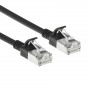 ACT Czarny 0,25m LSZH S/FTP CAT7 Slimline kabel krosowy bez zaczepów ze złączami RJ45 (DF7952)