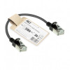 ACT Czarny 0,25m LSZH S/FTP CAT7 Slimline kabel krosowy bez zaczepów ze złączami RJ45 (DF7952)