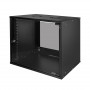 Szafa ścienna 19 cali LogiLink ECO 9U, głębokość 550mm, szklane drzwi, czarna RAL 9005, zmontowana W09C55B