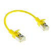 ACT DC7830 Żółty 0,15m LSZH U/FTP CAT6A Slimline kabel krosowy do centrów danych z wtykami RJ45 bez zaczepów