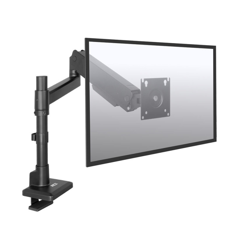 Uchwyt na monitor ACT 45 cali Office Solid Pro ze sprężyną gazową montowany na słupku na 1 monitor (AC8329)
