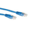 Niebieski kabel krosowy ACT 5m LSZH U/UTP CAT6A z wtykami RJ45 IB1305