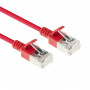 ACT Czerwony 5m LSZH S/FTP CAT6A Slimline kabel krosowy bez zaczepów z złączami RJ45 (DB7505)