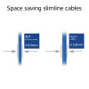 ACT Niebieski 7m LSZH S/FTP CAT6A Slimline kabel krosowy Snagless z złączami RJ45 (DB7607)