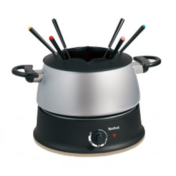 Tefal Fondue Base Ronde EF3000 Elektryczny zestaw do fondue, 800 W, 1,2 L, 8 widelców, czarny