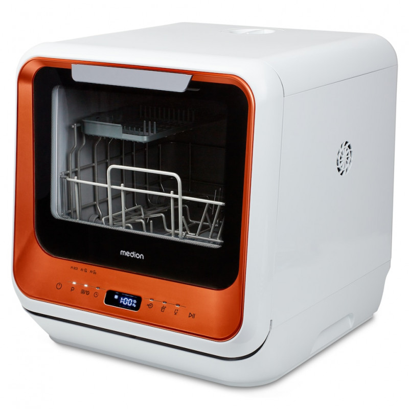 MEDION DWT20 (MD37763) Wolnostojąca kompaktowa zmywarka, 6 miejsc ustawień, szerokość 42 cm, klasa energetyczna D, biała