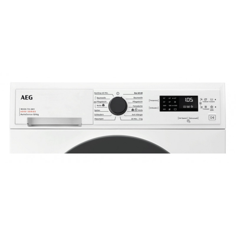 AEG LWK6A50680 Series 6000 Pralko-suszarka 8 kg / 4 kg, 1600 obr./min, klasa energetyczna D