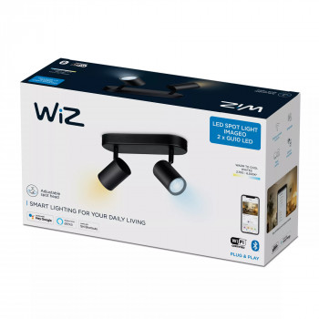 WiZ IMAGEO Spot reflektory sufitowe Tunable White 2x5W czarny pojedyncze opakowanie
