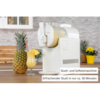 Unold 48965 Sofia 2-w-1 Maszynka do slush i lodów miękkich, 1,5L, 150W, 5 programów, czarna