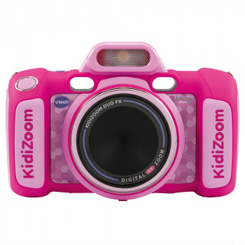 VTech Kidizoom Duo FX różowy aparat cyfrowy z podwójnymi obiektywami, 5MP, 2,4-calowy kolorowy LCD, gry, slot microSD, USB, 4x AA 80-519954