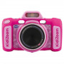VTech Kidizoom Duo FX różowy aparat cyfrowy z podwójnymi obiektywami, 5MP, 2,4-calowy kolorowy LCD, gry, slot microSD, USB, 4x AA 80-519954