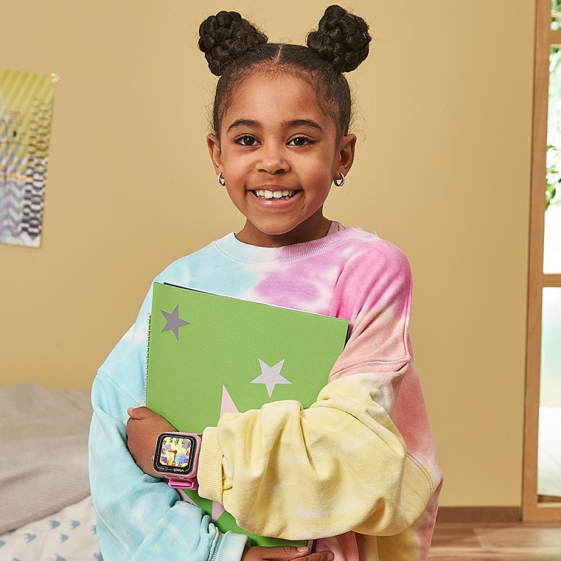 VTech KidiZoom Smart Watch MAX różowy smartwatch dla dzieci z podwójnymi aparatami, ponad 20 grami, trackerem aktywności, wodoodporny