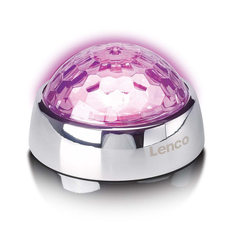 Lenco TTA-080SI stabilizator płyt z dyskotekowym światłem RGB, 250 g, srebrny