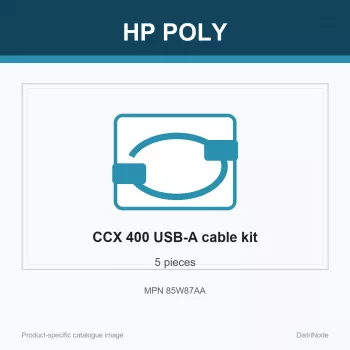 HP Poly CCX 400 USB-A na USB-A kabel (5 szt.), 190 mm, 210 mm, 55 mm, 300 g, Chiny