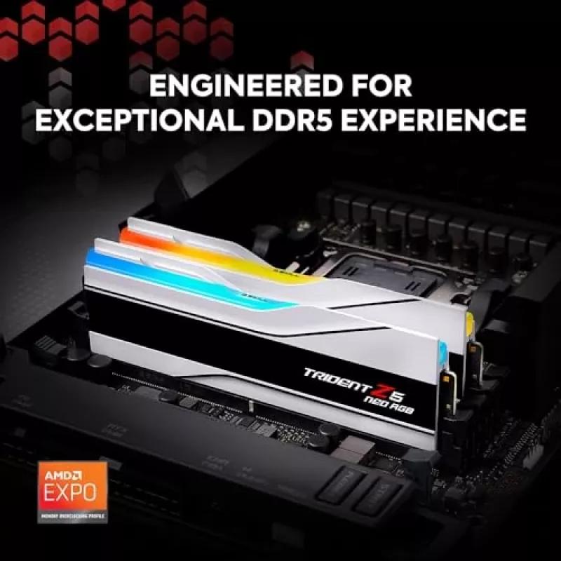 G.Skill Trident Z5 Neo EXPO RGB 64GB (2x32GB) DDR5 PC5-48000C30 6000MHz Zestaw dwukanałowy
