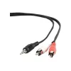 Gembird 2.5m, 3.5mm/2xRCA, M/M kabel audio Czarny, Czerwony, Biały