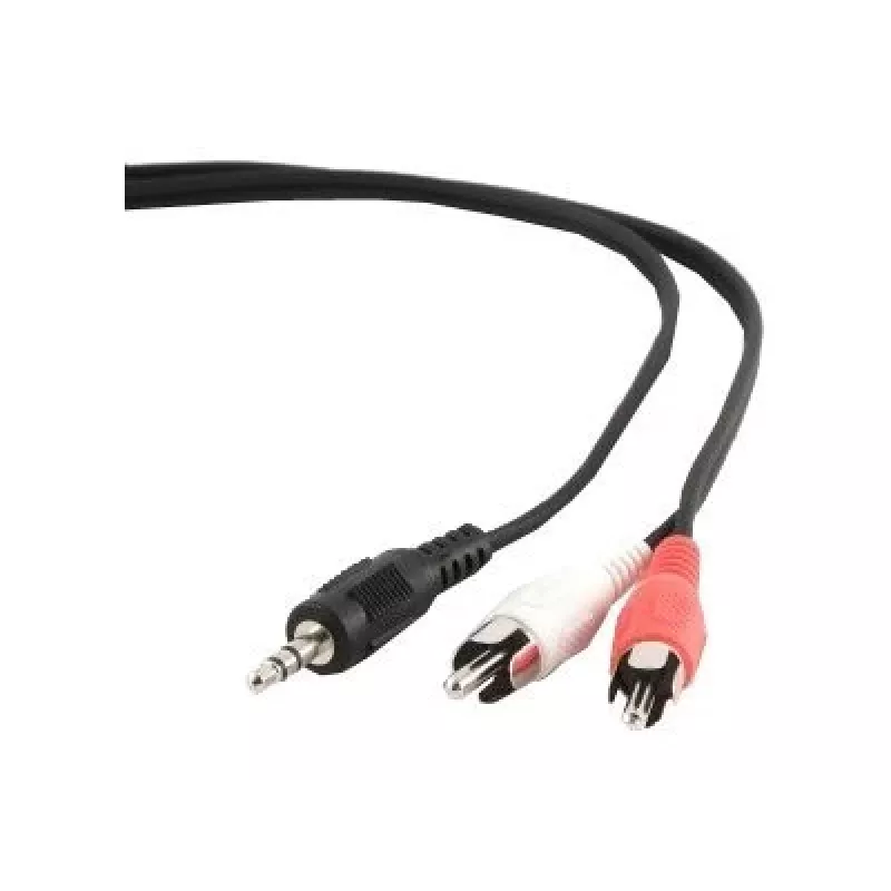 Gembird 2.5m, 3.5mm/2xRCA, M/M kabel audio Czarny, Czerwony, Biały