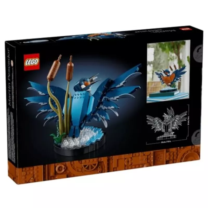 Zestaw LEGO Icons Zimorodek do Budowania dla Dorosłych z Wodną Scenerią i Podstawką Ekspozycyjną, Doskonały Dekor do Domu i Biura na Walentynki