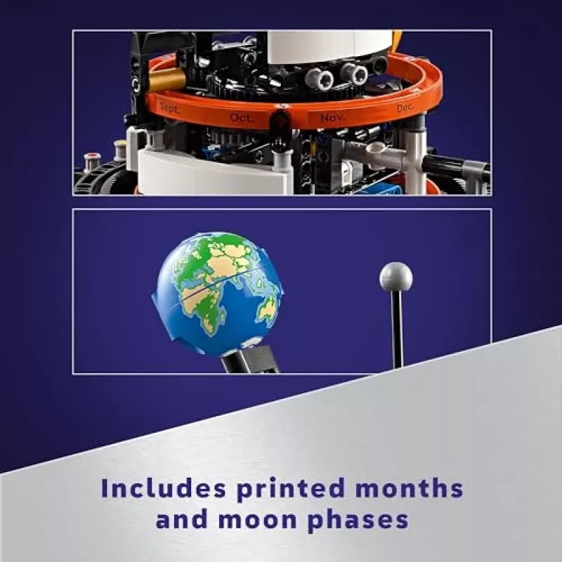 LEGO Technic Pianeta Terra e Luna in Orbita – Giochi Spaziali per Bambini e Bambine da 10 Anni in Su, Sistema Solare Giocattolo da Costruire con Pianeti