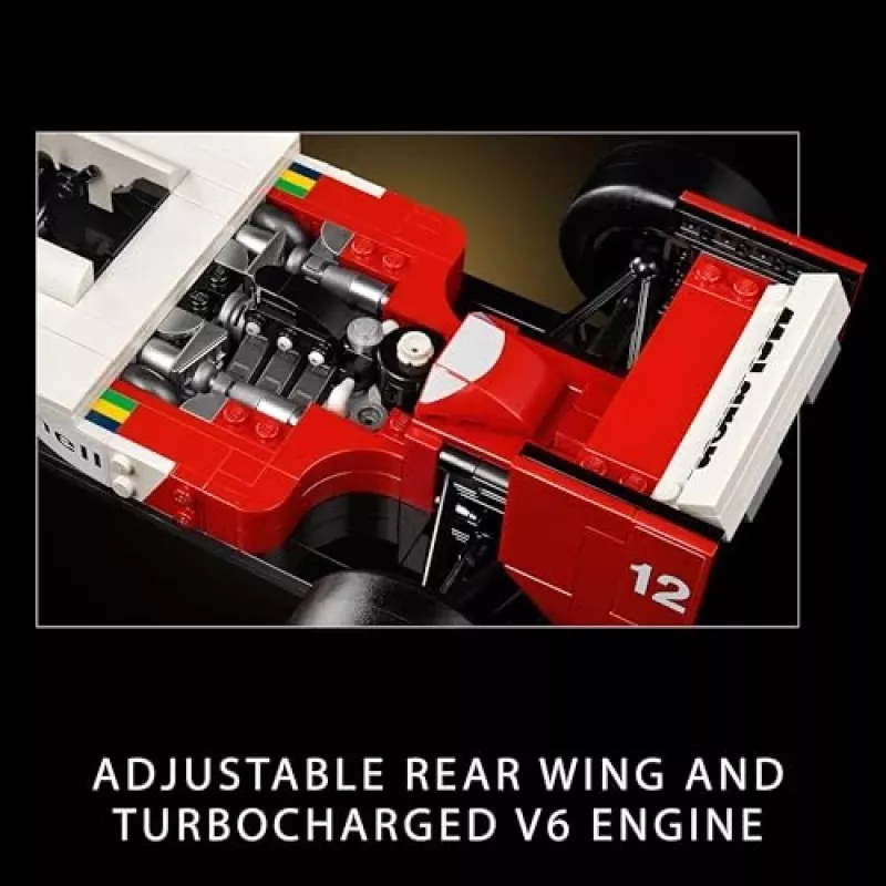Zestaw LEGO McLaren MP4/4 Ayrton Senna 10330 — model w skali LEGO ICONS do ekspozycji