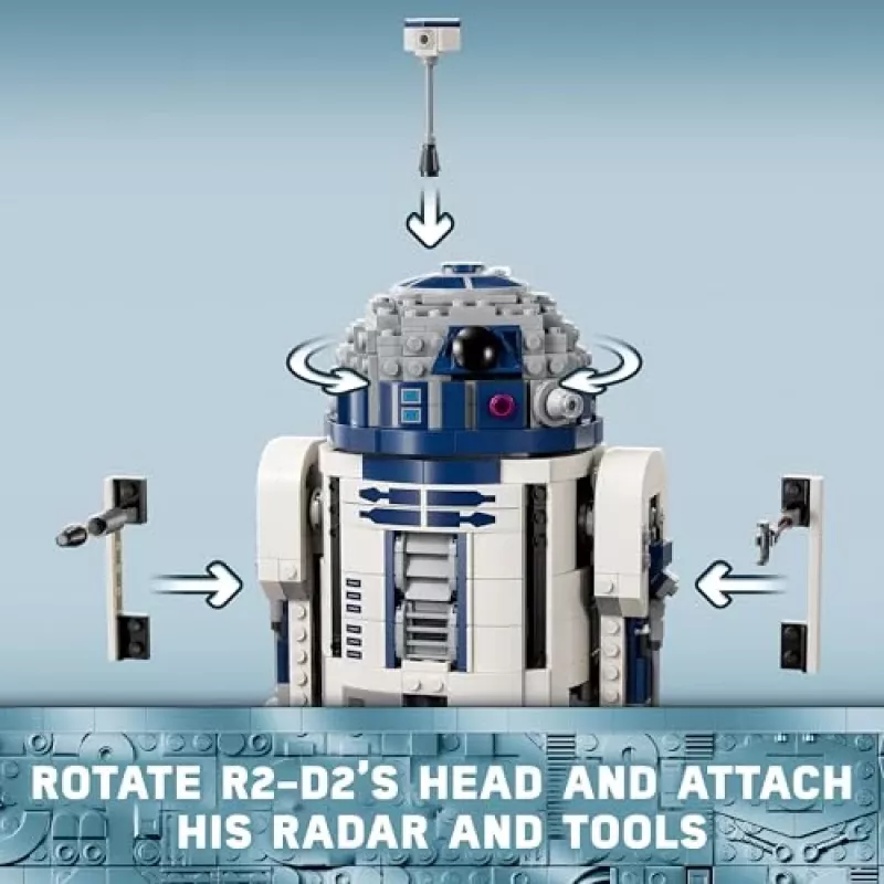 LEGO zestaw do zbudowania droida R2‑D2 75379 — 1050 elementów, 10+ lat, 160×110×240 mm, 0,24 kg