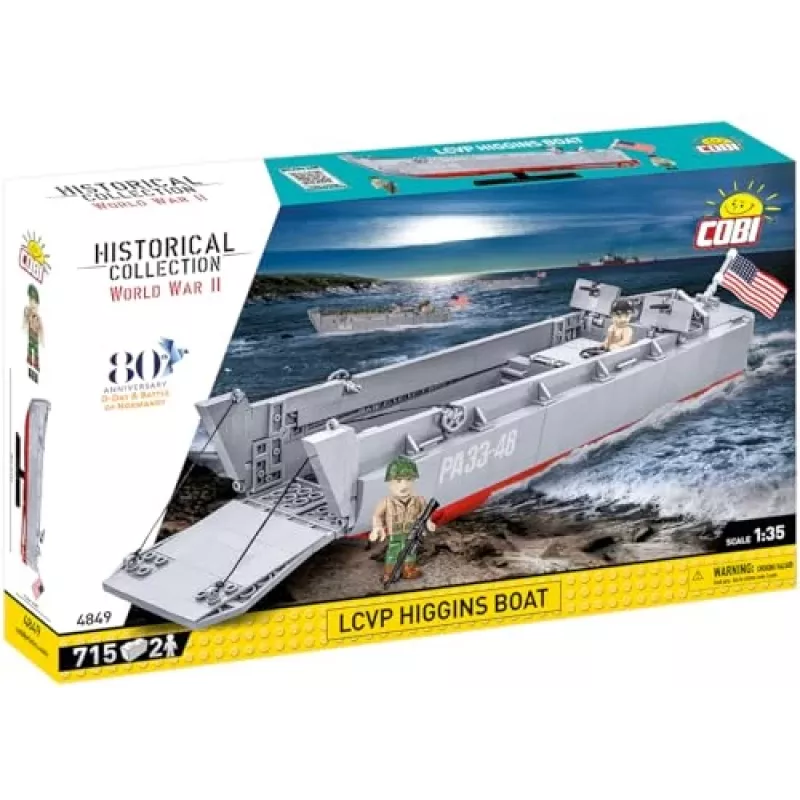Zestaw konstrukcyjny Cobi LCVP Higgins Boat 715 elementów wiek 8+