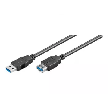 Wentronic Goobay Przedłużacz USB 3.0 SuperSpeed, Czarny, 5 m - Wtyk USB 3.0 (Typ A) > Gniazdo USB 3.0 (Typ A) (95726)