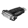Wentronic Goobay Adapter HDMI™ / DVI-D, wtyk standardowy HDMI (typ A), czarny - 19-pinowy wtyk HDMI™>gniazdo DVI-D (24+1) (68098)