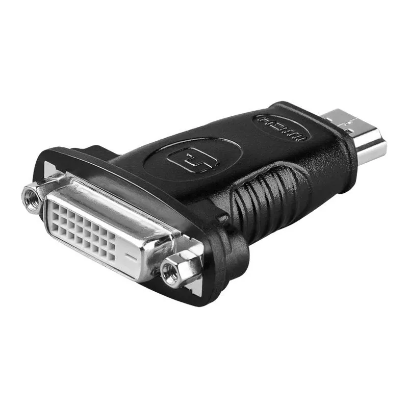 Wentronic Goobay Adapter HDMI™ / DVI-D, wtyk standardowy HDMI (typ A), czarny - 19-pinowy wtyk HDMI™>gniazdo DVI-D (24+1) (68098)