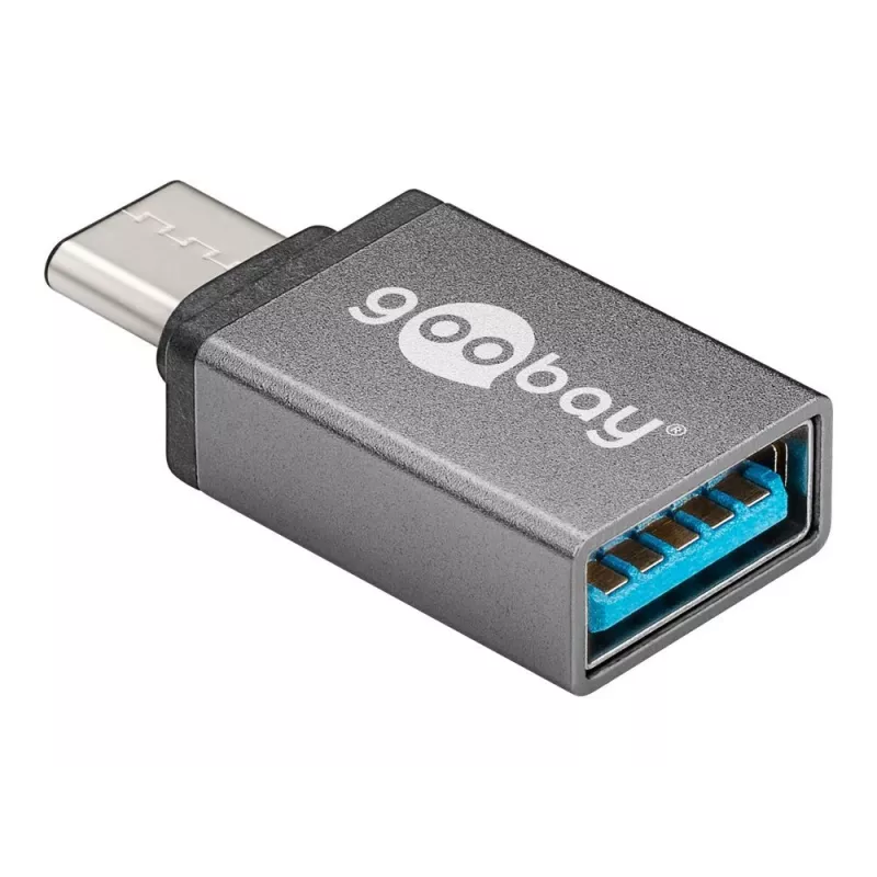 Wentronic Goobay Adapter USB-C™ - gniazdo USB 3.0 A, szary - do połączenia urządzeń USB-C™ i USB-A (56621)