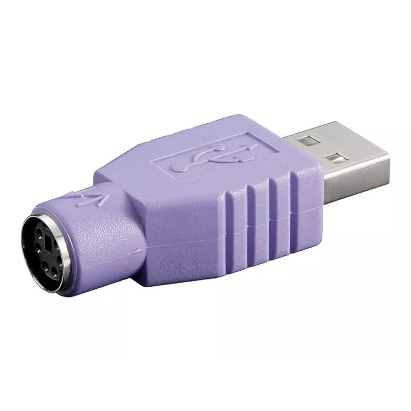 Kabel zmieniający płeć złącza Microconnect USBA-M/PS2-F fioletowy