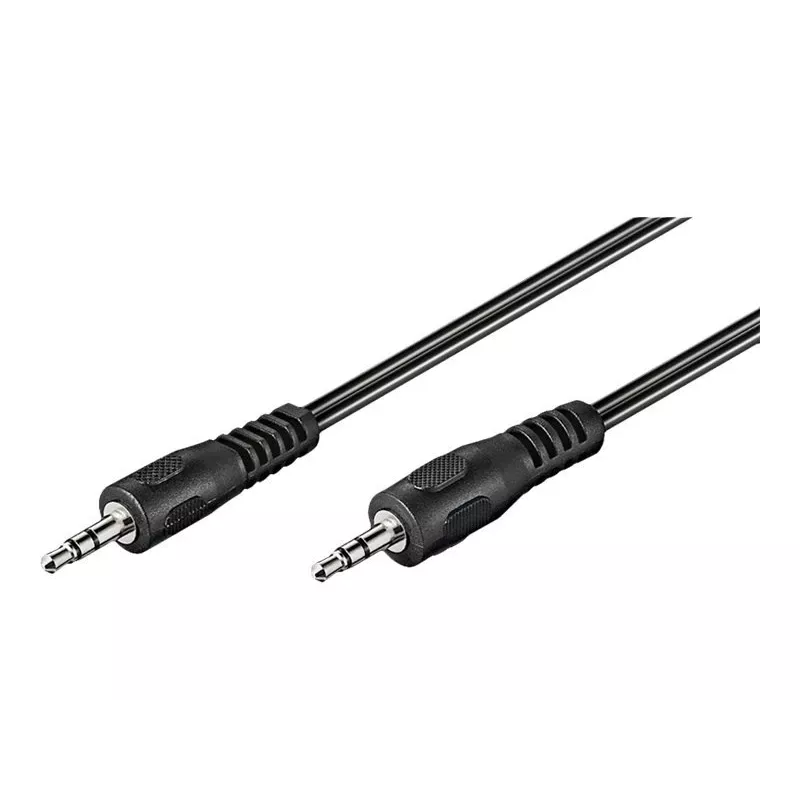 Wentronic Goobay Przewód połączeniowy jack 3,5 mm, czarny, 2,5 m - wtyk jack 3,5 mm (3-pin, stereo) > wtyk jack 3,5 mm (3-pin, stereo) (50449)