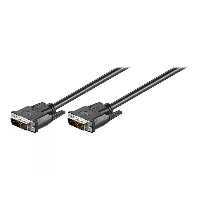 Wentronic Goobay DVI-D FullHD kabel Dual Link, czarny, 1.8 m - wtyk DVI-D Dual-Link (24+1 pin) > wtyk DVI-D Dual-Link (24+1 pin) (93573)