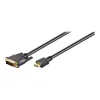 Wentronic Goobay HDMI™ / DVI-D kabel, Czarny, 3 m - 19pol. HDMI™-Plug>DVI-D (18+1) Plug (51581)