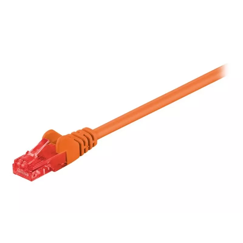 Wentronic Goobay - Kabel krosowy - RJ-45 (M) do RJ-45 (M) - 1 M - UTP - CAT 6 - Formowany, bez zaczepów - Pomarańczowy (95262)