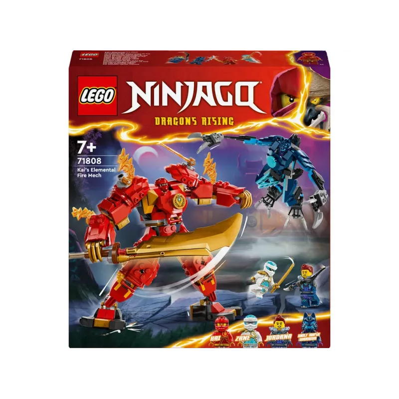 Zestaw LEGO NINJAGO 71808 — 322 elementy, 4 minifigurki, wysokość 160 mm, wiek 7+