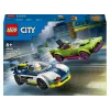 LEGO City zestaw 60415 Pościg radiowozu i muscle cara — 213 elementów, 2 minifigurki, wiek 6+