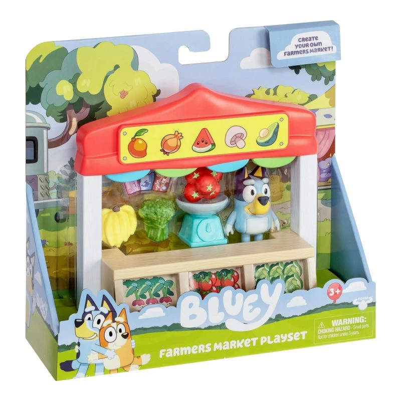 Zestaw figurek zabawkowych TMTOYS Mini Bluey Sklep spożywczy BLU17555 – zestaw miniaturowych figurek do zabawy