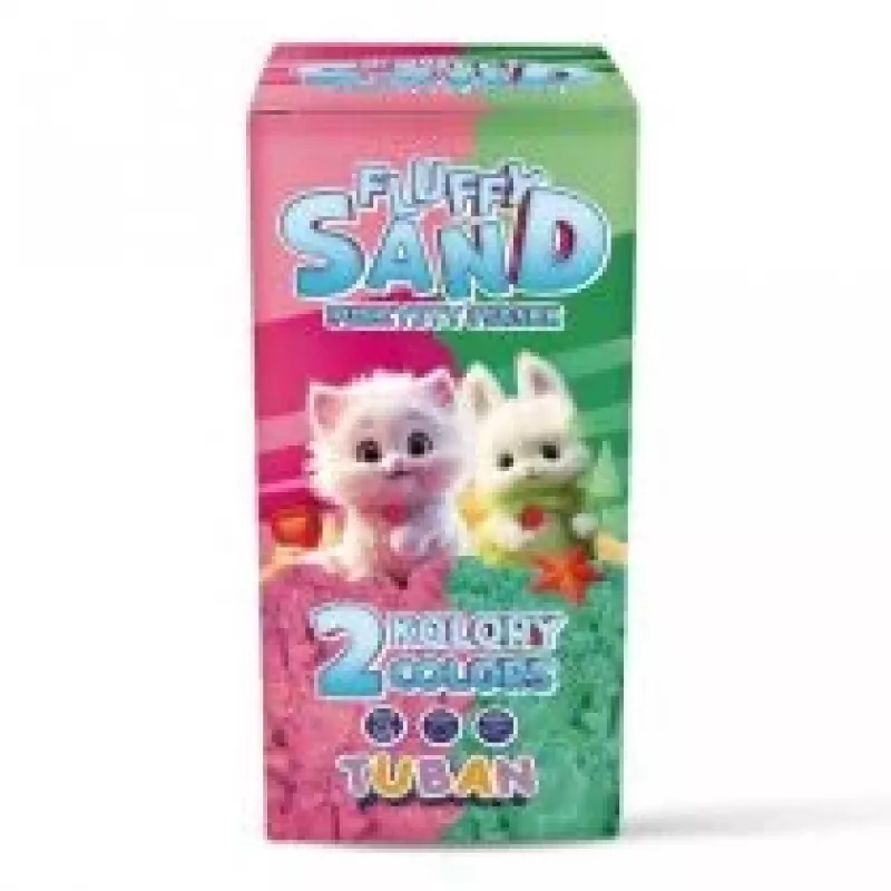 Zestaw Fluffy Sand 2x70g Różowy/Zielony TUBAN