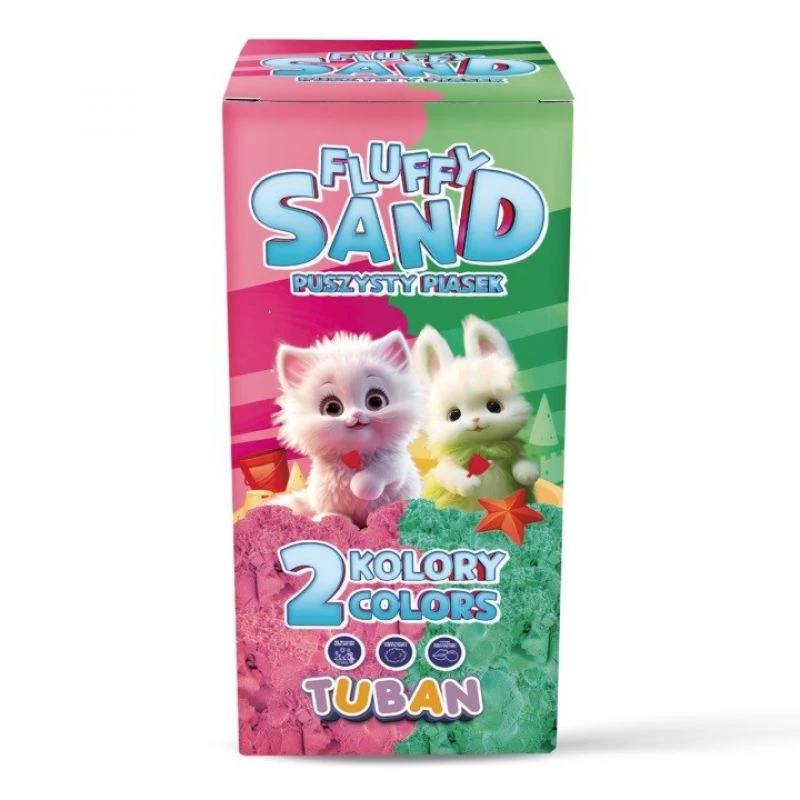 Zestaw Fluffy Sand 2x70g Różowy/Zielony TUBAN